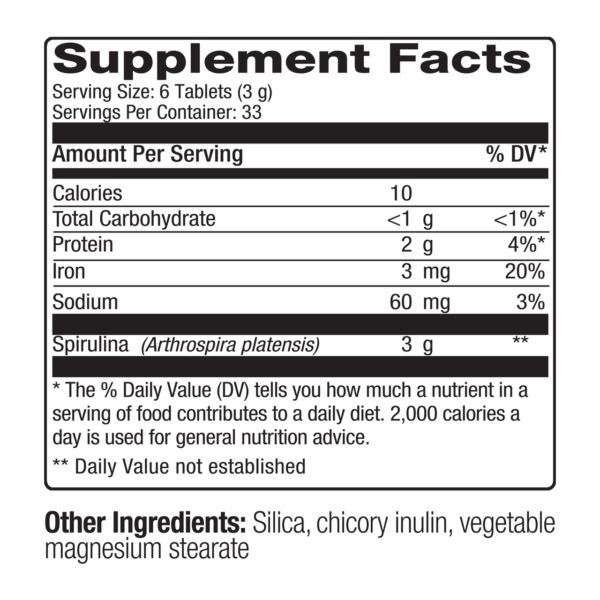 Nutrex Hawaii Spirulina Tabs 500 Mg (1x200 TAB) - Image 3