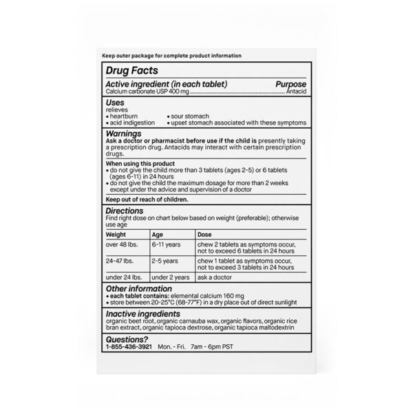 Genexa Kid's Tummy Relief 30 Tablets - Image 4