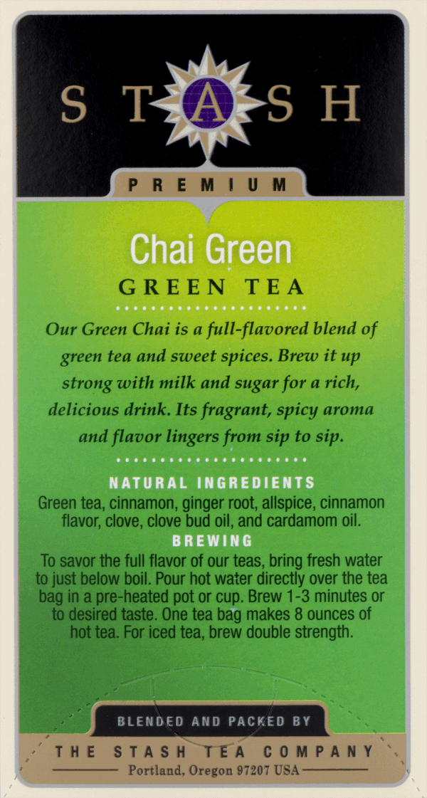 Stash Tea Green Chai Premium Tea (6x20 CT) - Image 7