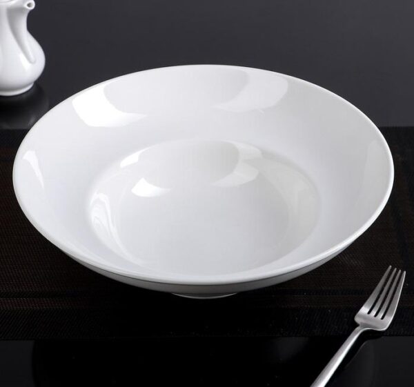 White Deep Salad or Soup Plate 12" inch | 30 Fl Oz | - Image 5