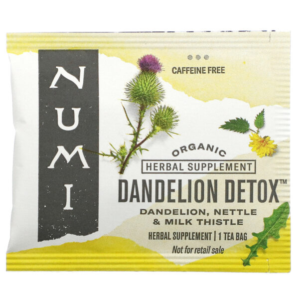 Numi Organic Dandelion Detox Caffeine Free Herbal Tea 16 Bags (Pack of 6 Boxes) - Image 3