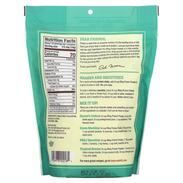 Bob's Red Mill Whey Protein Conc (4x12OZ ) - Image 2