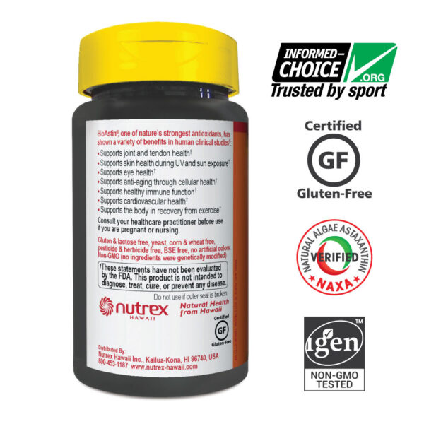 BioAstin Hawaiian Astaxanthin 25 Softgels - Image 3