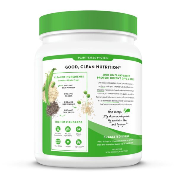 Orgain Organic Unsweetened Plant Protein Powder 1.59 lb - Image 7