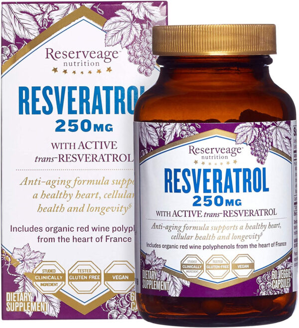 Reserveage Resveratrol 250 mg 60 Capsules