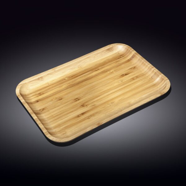 Bamboo Platter 12" inch X 8" inch | For Appetizers / Barbecue / Burger Sliders - Image 2