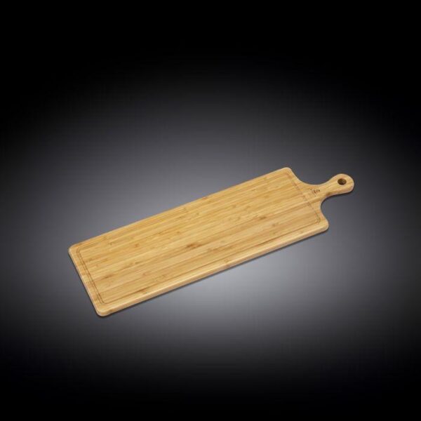 Bamboo Long Serving Board With Handle 26" inch X 7.9" inch | 66 X 20 Cm