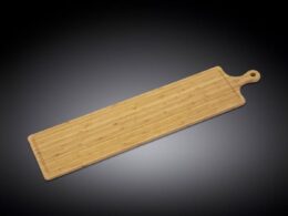 Bamboo Charcuterie Board With Handle 34.3" inch X 7.9" inch | 87 X 20 Cm