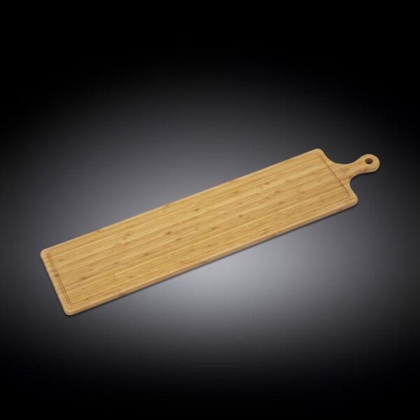 Bamboo Charcuterie Board With Handle 34.3" inch X 7.9" inch | 87 X 20 Cm