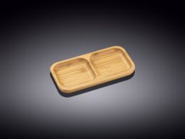 Bamboo Divided Dish / Bento box 8.5" inch X 4.5" inch | 22 X 11.5 Cm