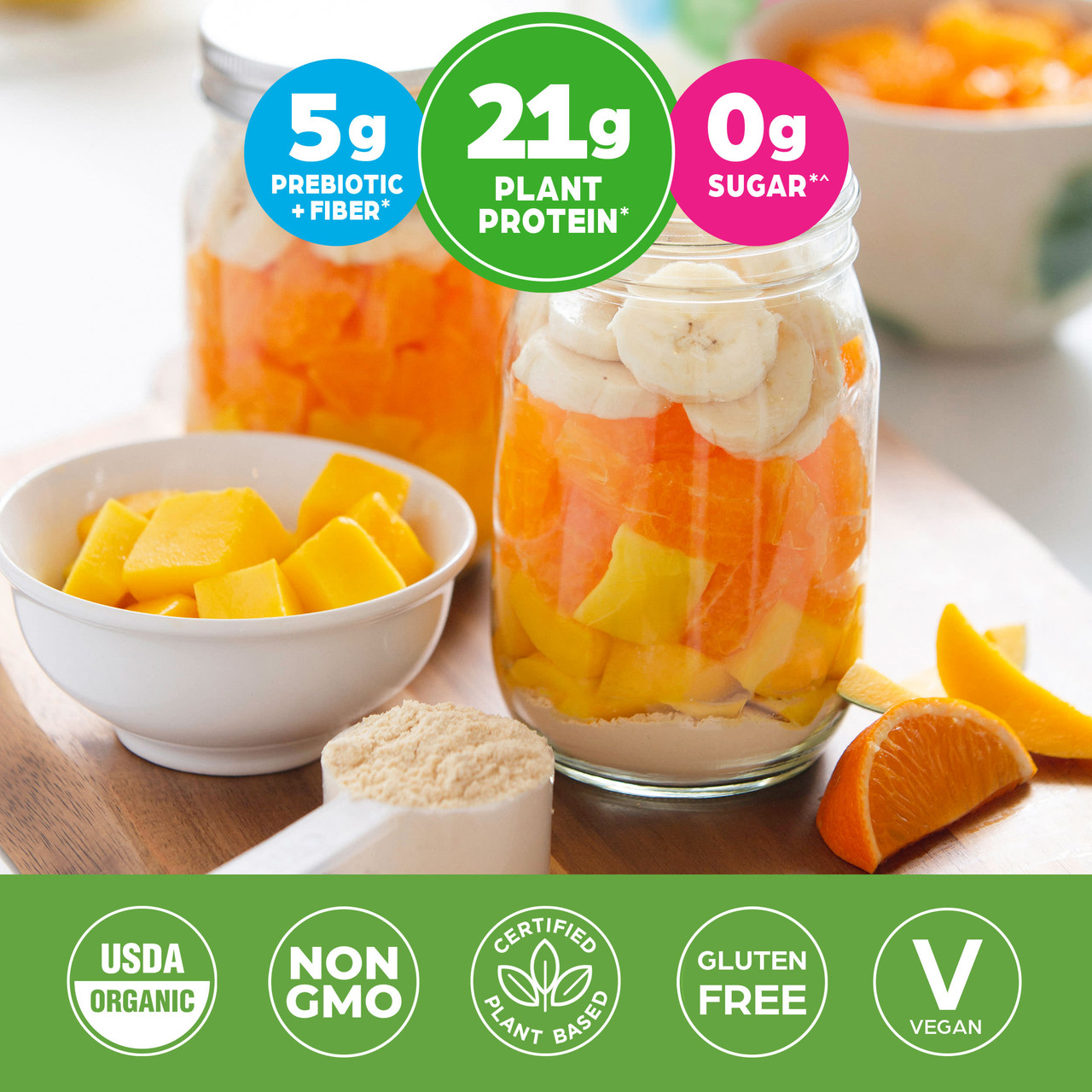 Orgain Organic Plant Based Protein Powder, Sweet Vanilla Bean (1X1.02 Lb  ) - Image 3