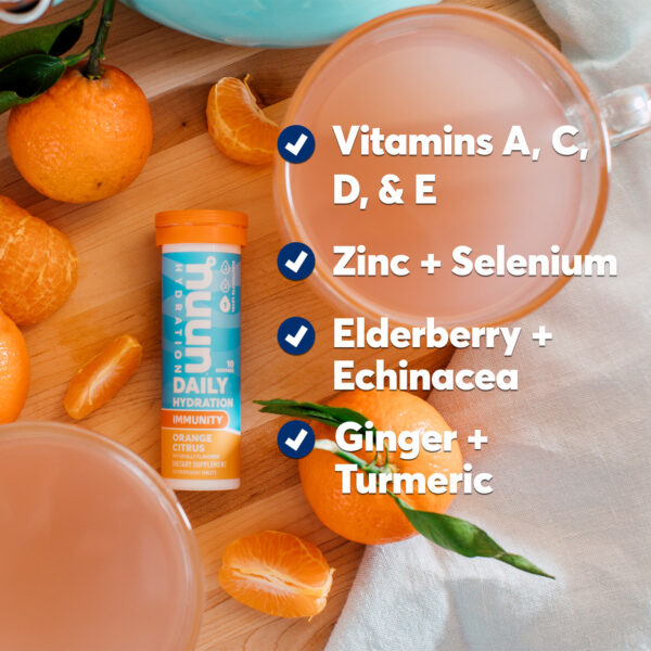 Nuun Daily Hydration Blueberry Tangerine Immunity Support 10 Tablets (Pack of 8) - Image 4