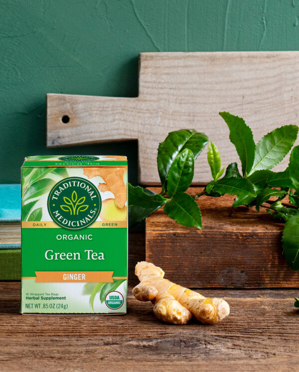 Traditional Medicinals Green Tea With Ginger (6x16 Bag) - Image 6