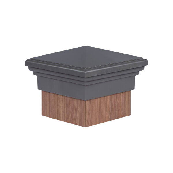 8x8 Post Cap │Gray Pyramid Top - Image 3