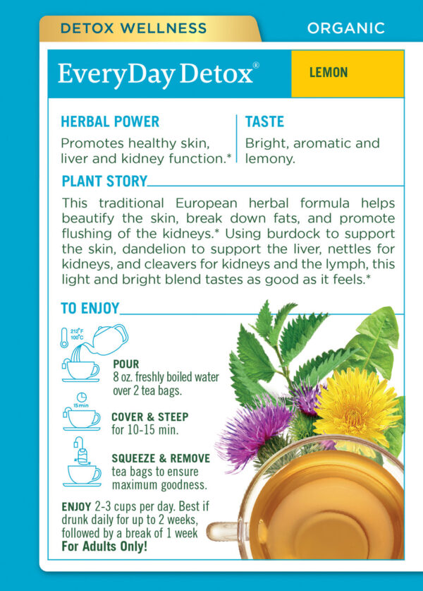 Traditional Medicinals Everyday Organic Lemon Detox (6x16 Bag) - Image 2