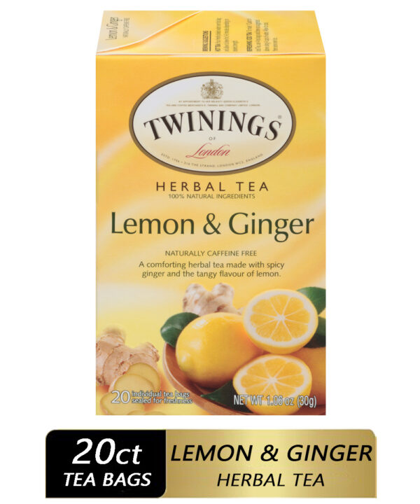 Twinings Lemon & Ginger Tea (6x20 Bag) - Image 8