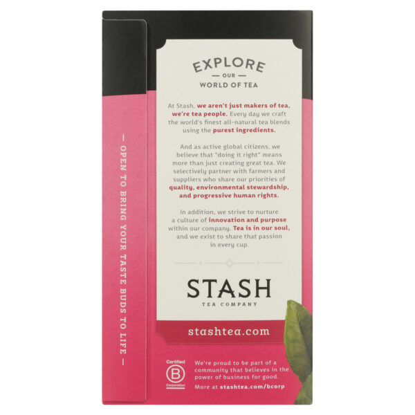 Stash Tea Pomegrante Raspberry With Matcha Tea (6x18 Bag) - Image 7
