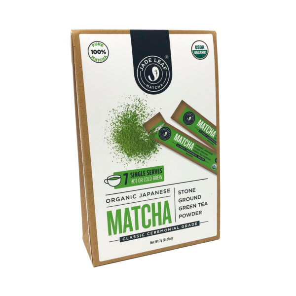 Jade Leaf Organic Ceremonial Grade Matcha 7 Single Serve Packets (Pack of 8 Boxes)