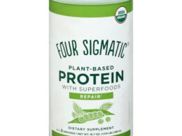 Four Sigamtic Organic Plant-Based Protein Powder Unflavored 16.9 oz