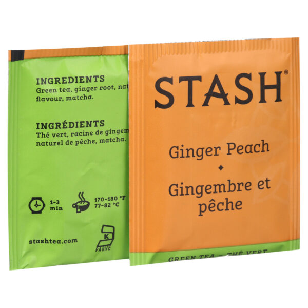 Stash Tea Ginger Peach Green Tea (6x18 Bag) - Image 9