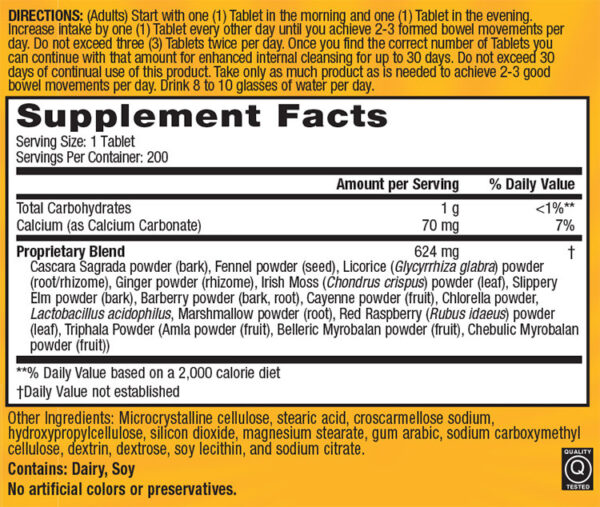 Nature's Secret Super Cleanse (1x200 TAB) - Image 2