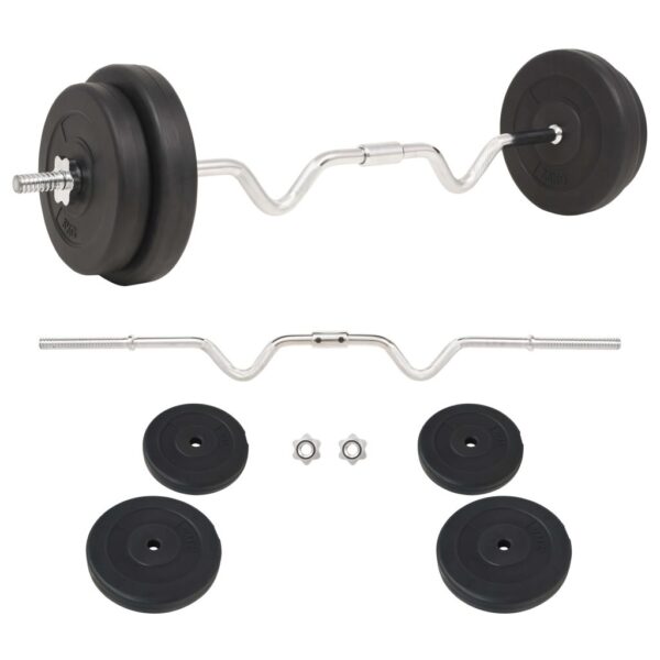 vidaXL Barbell Set 66.1 lb - Image 5