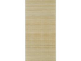 vidaXL Bamboo Rug Runner with Non-slip PVC Backing Floor Carpet Rectangular
