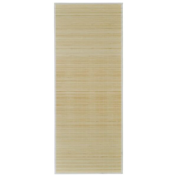 vidaXL Bamboo Rug Runner with Non-slip PVC Backing Floor Carpet Rectangular