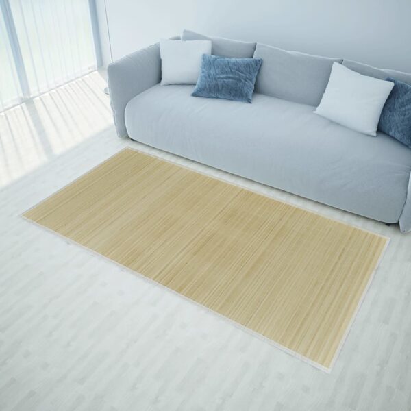 vidaXL Bamboo Rug Runner with Non-slip PVC Backing Floor Carpet Rectangular - Image 3