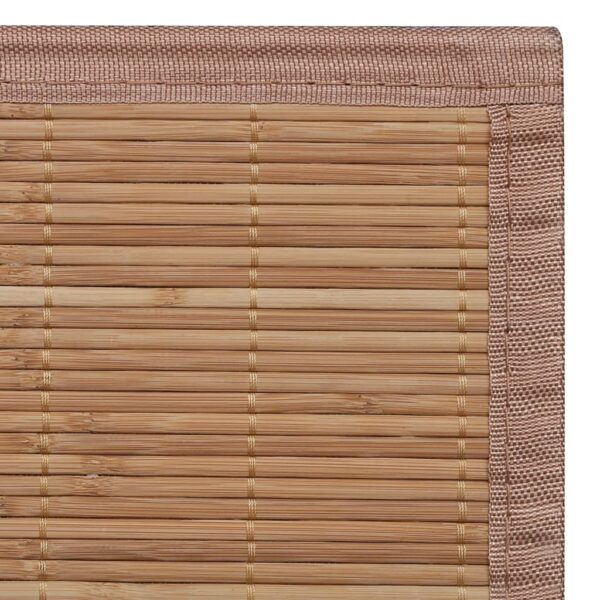 vidaXL Bamboo Rug Runner with Non-slip PVC Backing Floor Carpet Rectangular - Image 2
