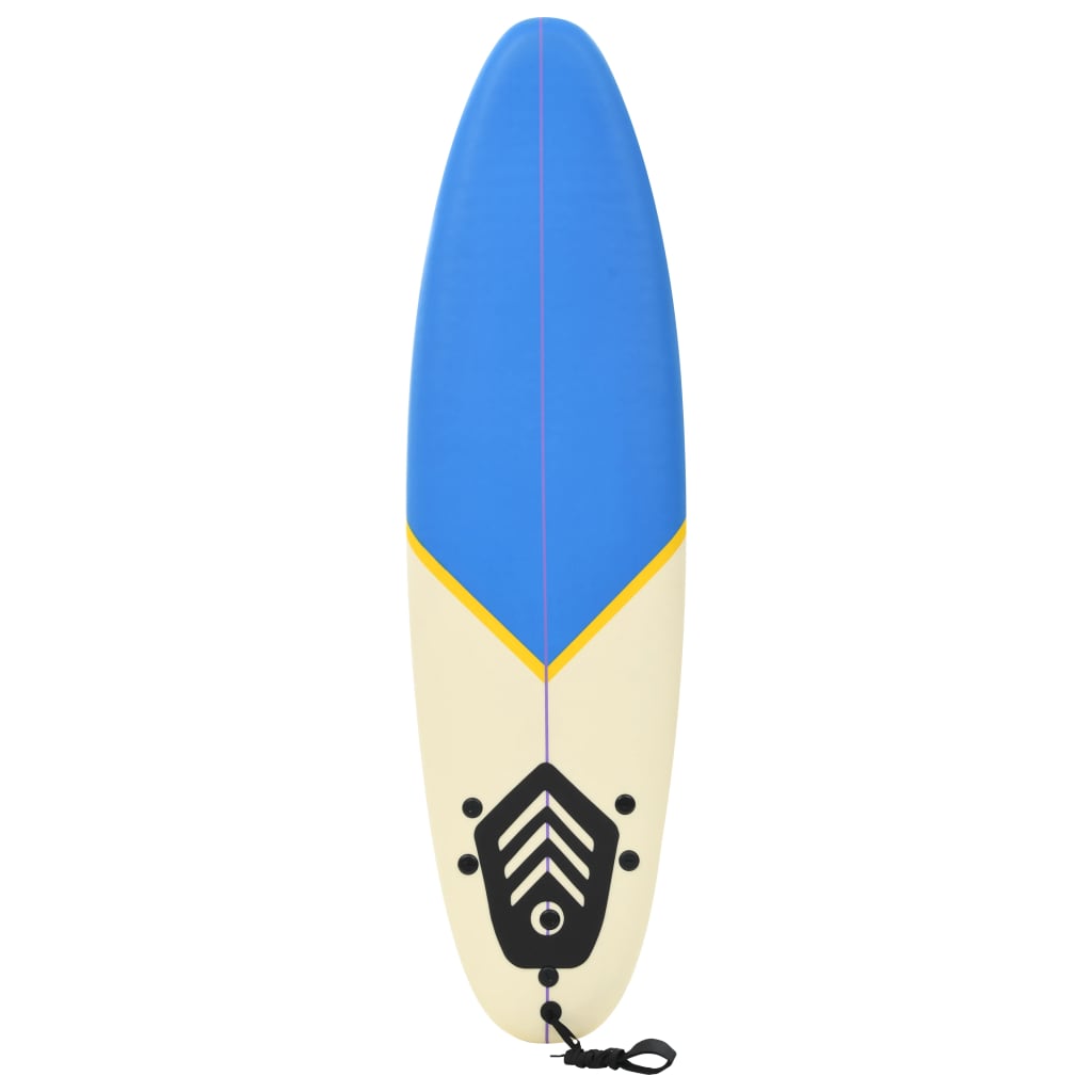 vidaXL Surfboard 66.9" Blue and Cream - Image 2