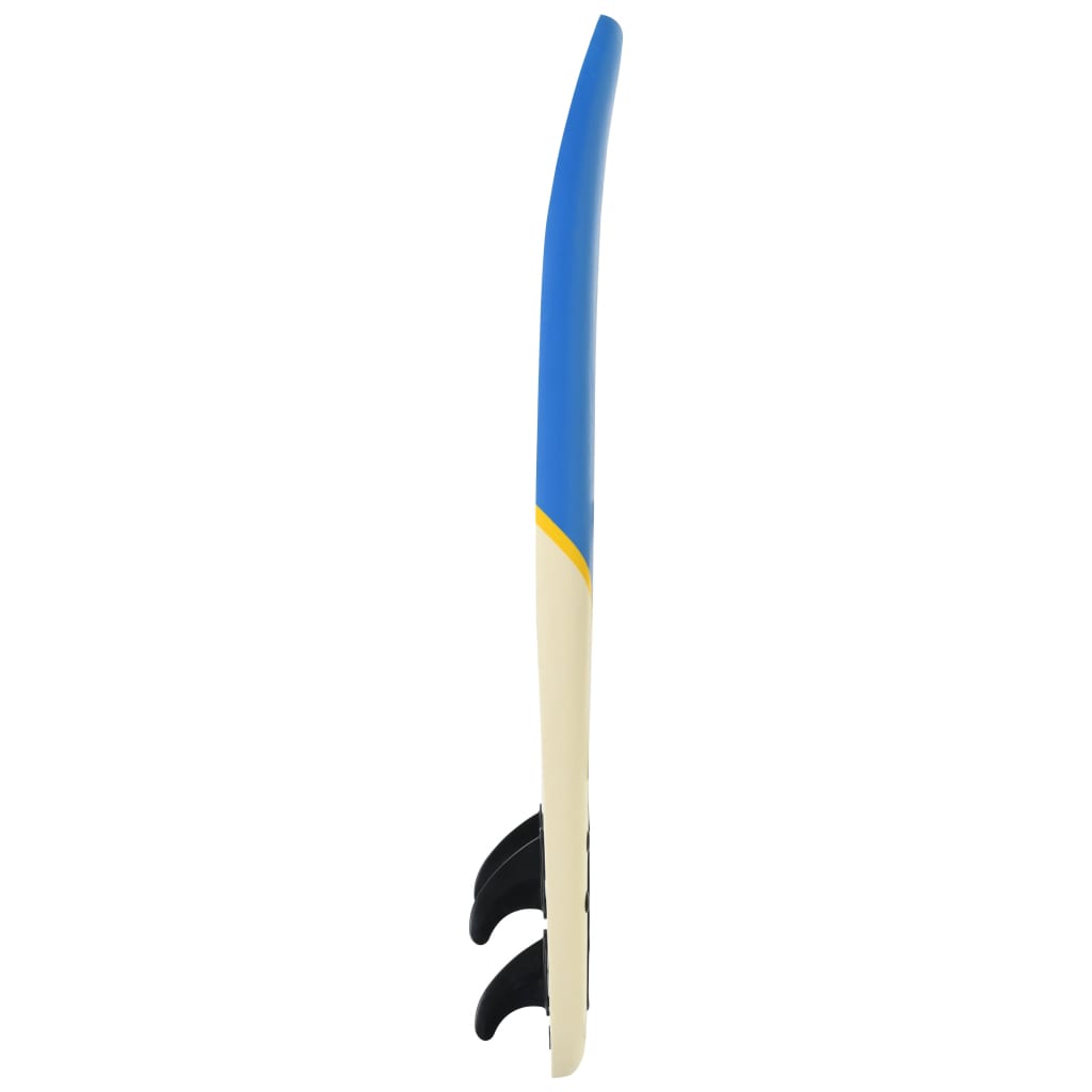 vidaXL Surfboard 66.9" Blue and Cream - Image 3
