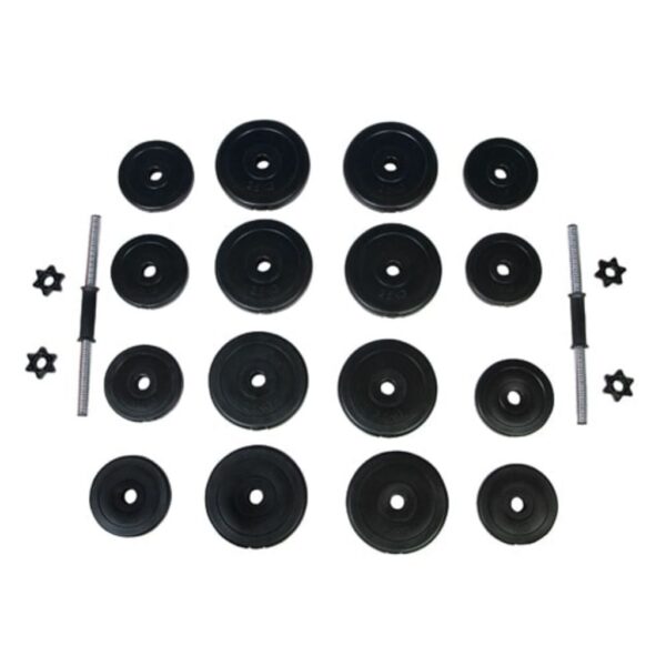 vidaXL Dumbbells 2x33.1 lb - Image 3
