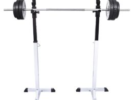 vidaXL Squat Barbell Rack Set