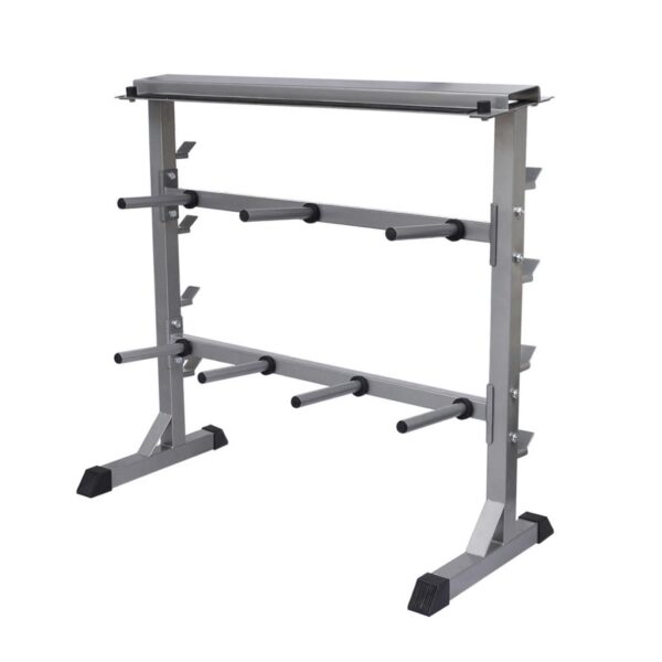 vidaXL Dumbbell Barbell Rack - Image 6
