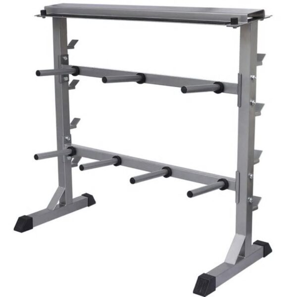 vidaXL Dumbbell Barbell Rack - Image 5