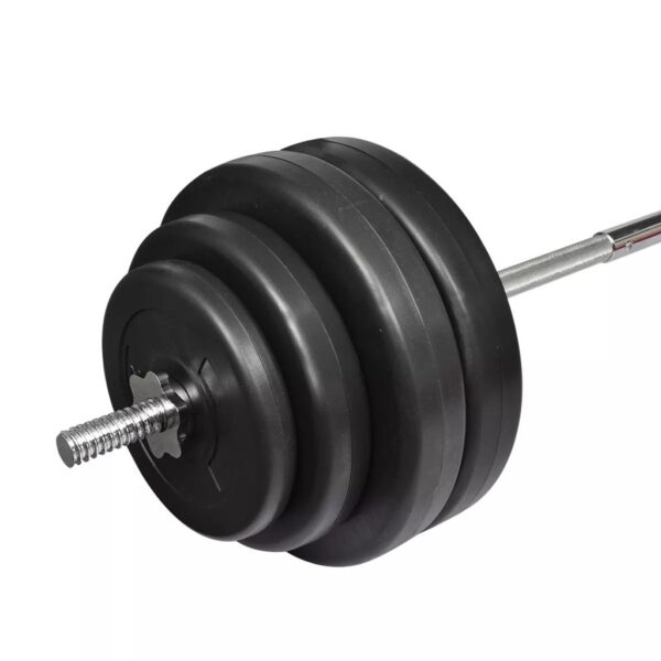 vidaXL Barbell with Plates Set 132.3 lb - Image 3