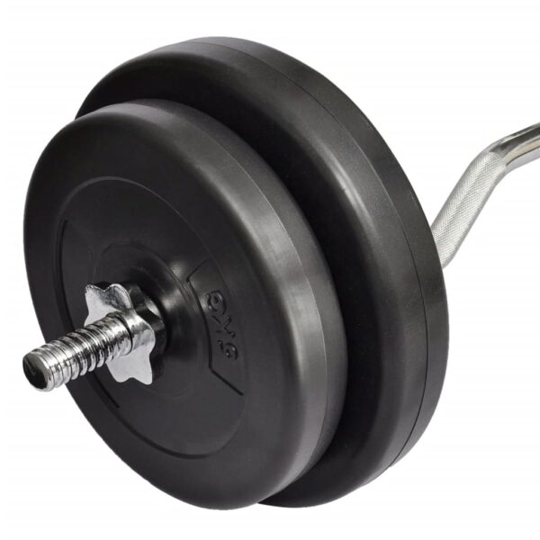 vidaXL Curl Bar with Weights 66.1 lb - Image 2