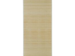 vidaXL Bamboo Rug Runner with Non-slip PVC Backing Floor Carpet Rectangular
