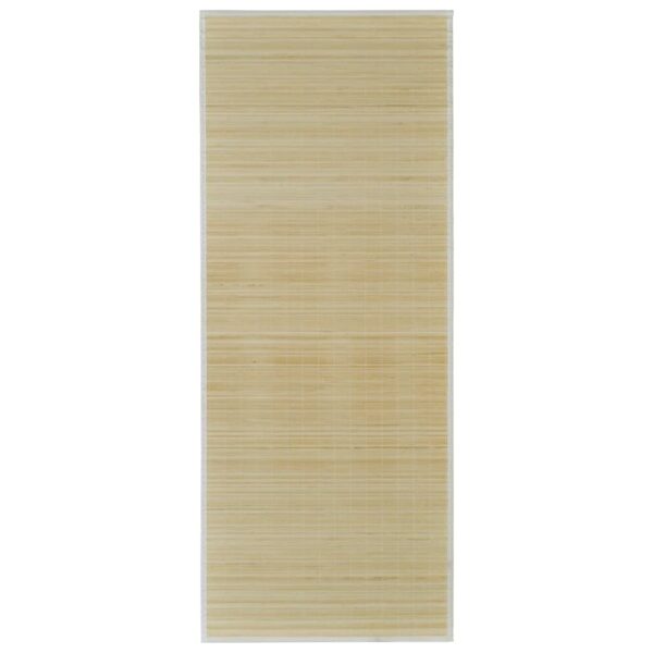 vidaXL Bamboo Rug Runner with Non-slip PVC Backing Floor Carpet Rectangular