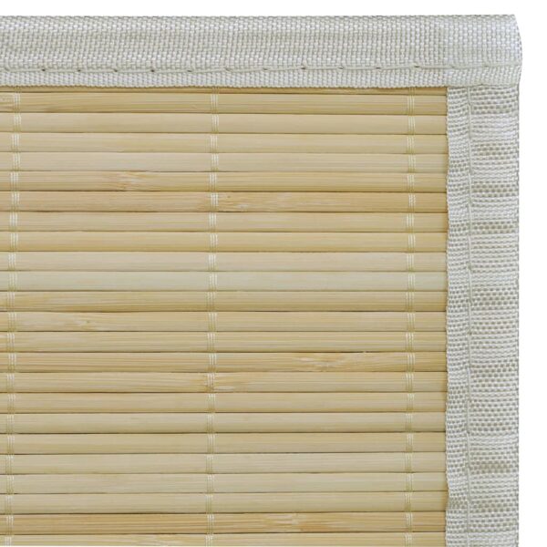 vidaXL Bamboo Rug Runner with Non-slip PVC Backing Floor Carpet Rectangular - Image 2