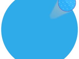 vidaXL Pool Solar Cover Solar Blanket Pool Winter Pool Heater Cover Round 8ft