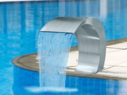 vidaXL Garden Waterfall Pool Fountain Stainless Steel 17.7" x 11.8" x 23.6"