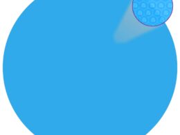 vidaXL Pool Solar Cover Solar Blanket Pool Winter Pool Heater Cover Round 8ft