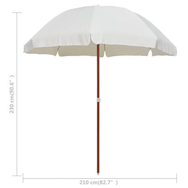 vidaXL Outdoor Umbrella Parasol with Crank Patio Sunshade Sun Shelter Steel - Image 2