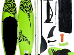 vidaXL Inflatable Stand Up Paddleboard Set SUP Surfboard Surfing Paddle Board
