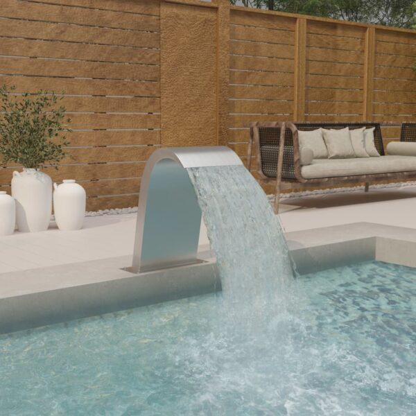 vidaXL Pool Fountain 19.7"x11.8"x23.6" Stainless Steel 304 - Image 6