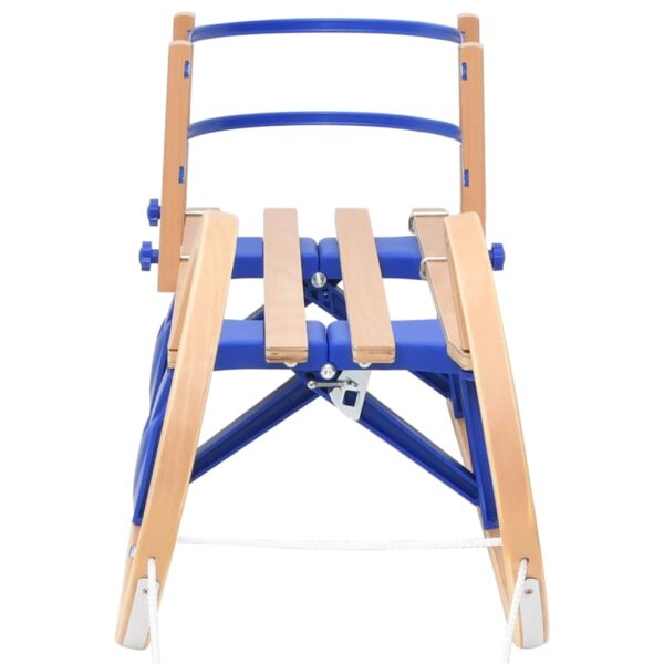 vidaXL Foldable Sledge with Backrest 43.3" Plywood - Image 2