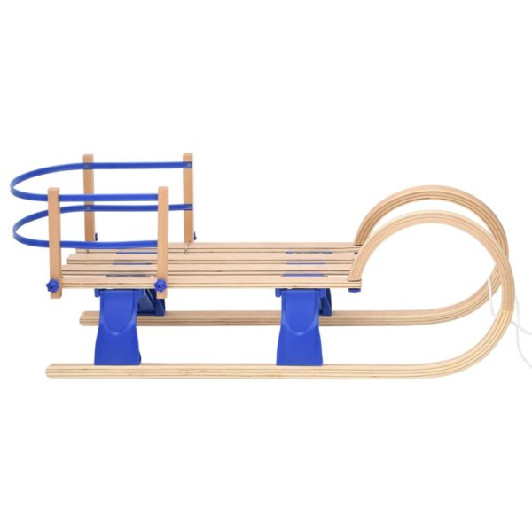 vidaXL Foldable Sledge with Backrest 43.3" Plywood - Image 3