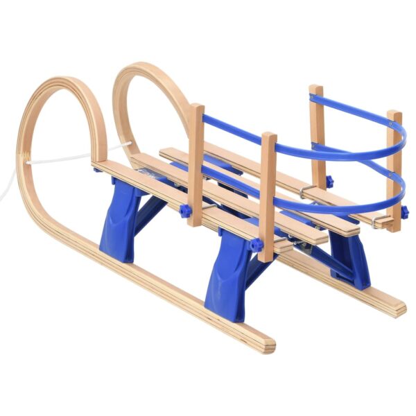 vidaXL Foldable Sledge with Backrest 43.3" Plywood - Image 4